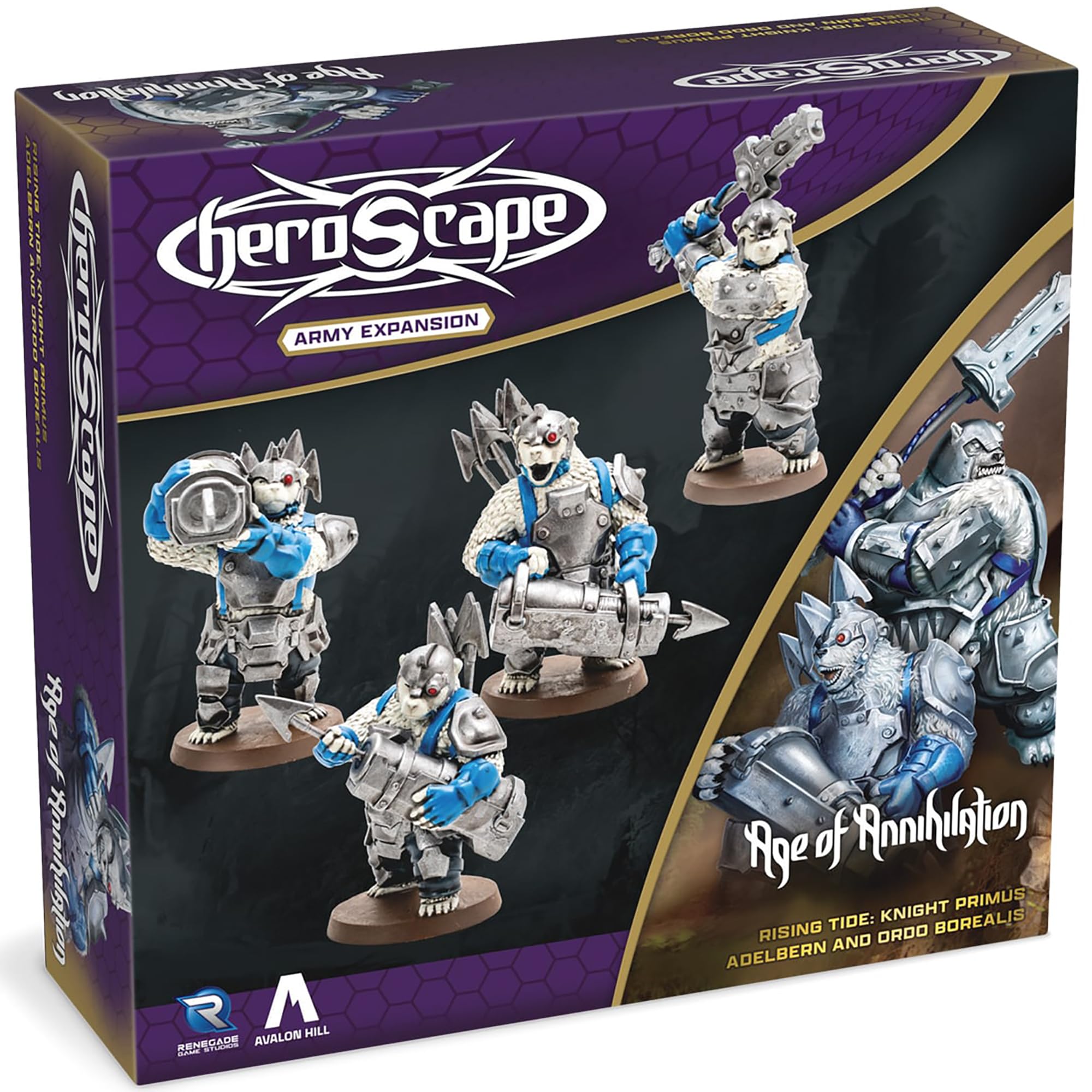 Renegade Game Studios Heroscape: Rising Tide – Knight Primus Adelbern & Ordo Borealis Army Expansion, 2-4 Players