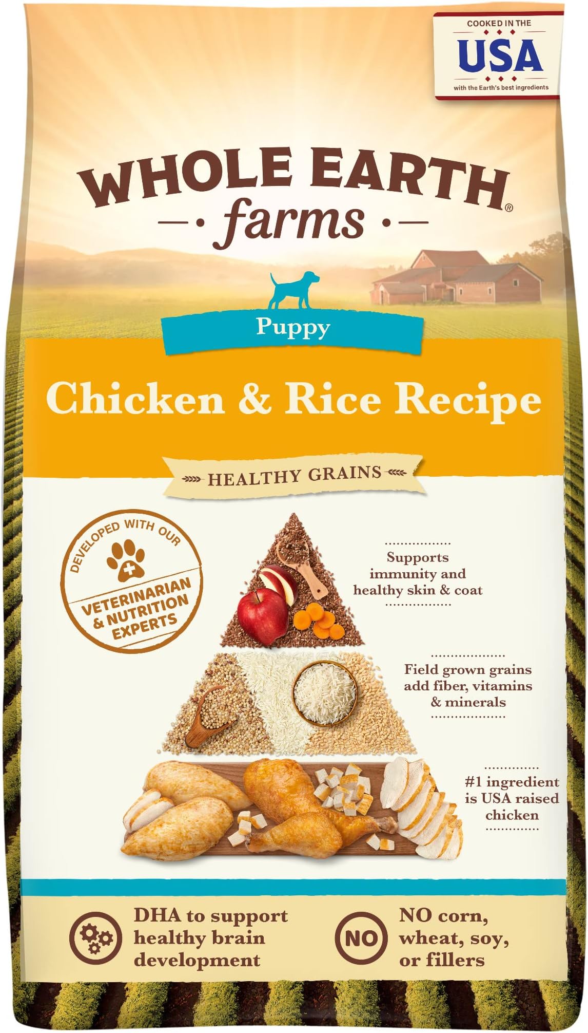 Whole Earth FarmsHealthy Grains Dry Puppy Food, Chicken and Rice Recipe - 4 lb. Bag