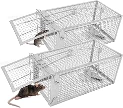 Rat traps, high-sensitivity pedal traps, reusable rodent traps, suitable for outdoor capture of mice and other small animals.（2Pack）