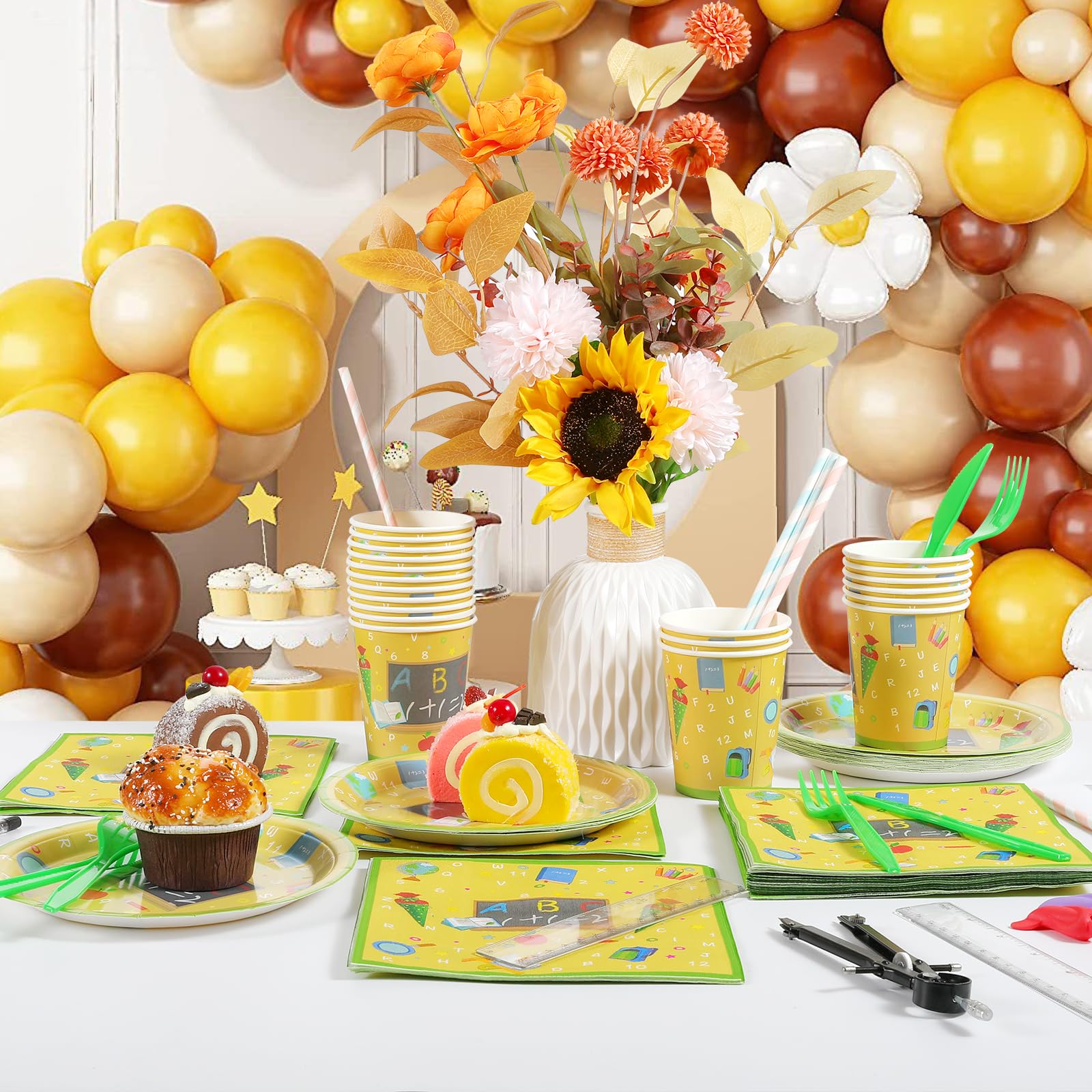 Oblique Unique® Lot De 20 Serviettes Pour Rentrée Scolaire - Décoration