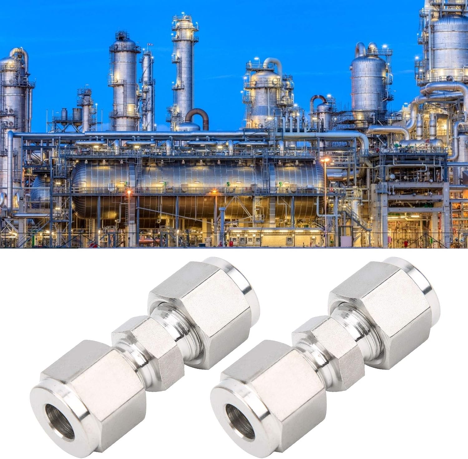 316 Stainless Steel Compression Tube Fitting, Union, Straight, Science Lab Compound Binocular Microscopes (Ф8)