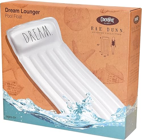 Miniatura 3 de Rae Dunn x CocoNut Float - Flotador de tumbona para adultos, tamaño adulto, multiusos, inflable y silla de descanso, flotador de balsa versátil para