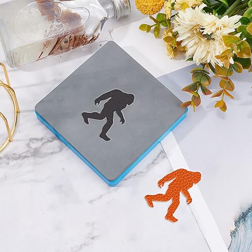 Miniatura 5 de SUPERDANT Sasquatch - Aretes de madera troquelados de cuero, troquelados de cuero, para manualidades, máquina de troquelado, joyería Sasquatch para