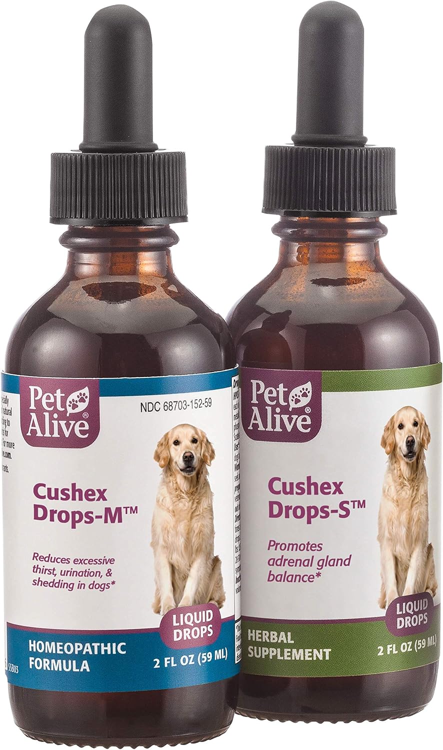PetAlive Complete Cushex ComboPack for Adrenal Gland Balance, Cushing's Related Support and Symptom Relief