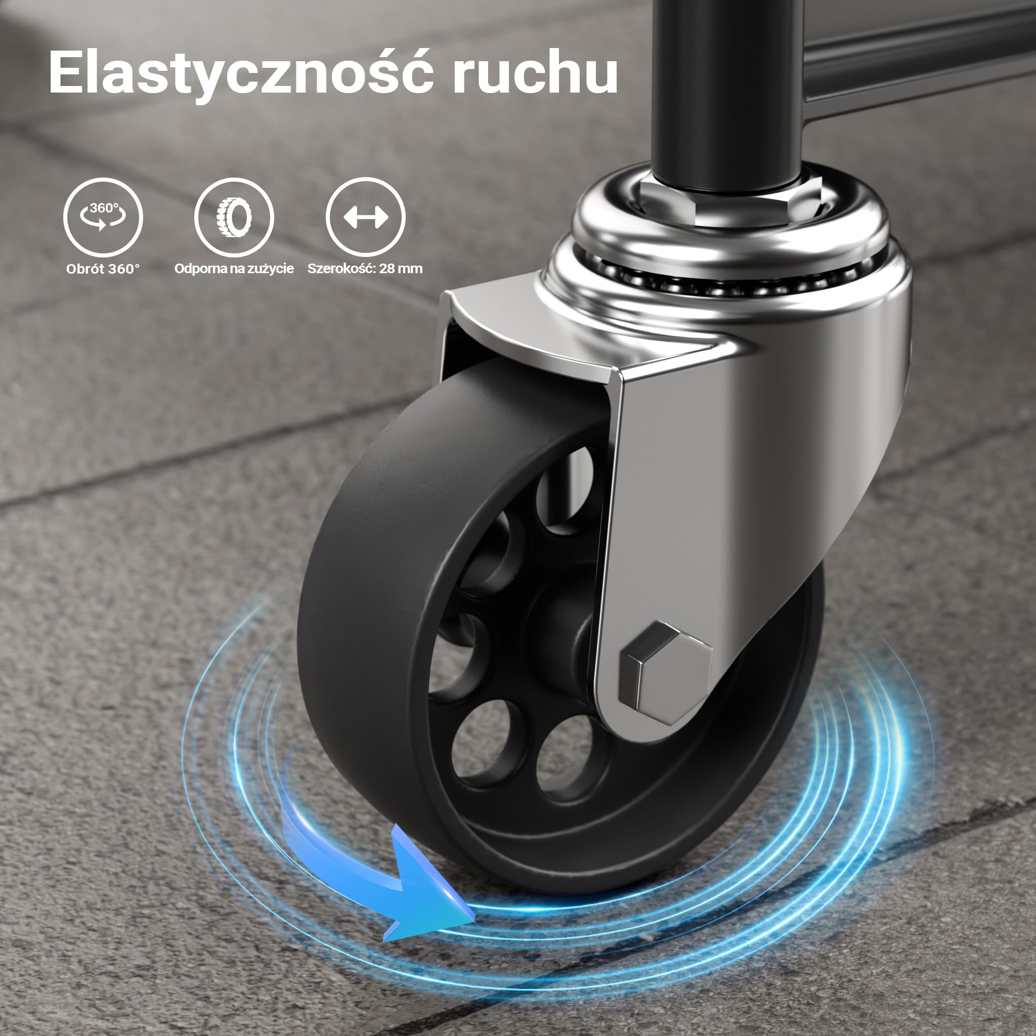 Wiltec Podnośnik do skrzyni biegów do 500 kg nośności i wysokości 110-195 cm, lewarek hydrauliczny z dociskaczem nożnym, 4 koła stalowe