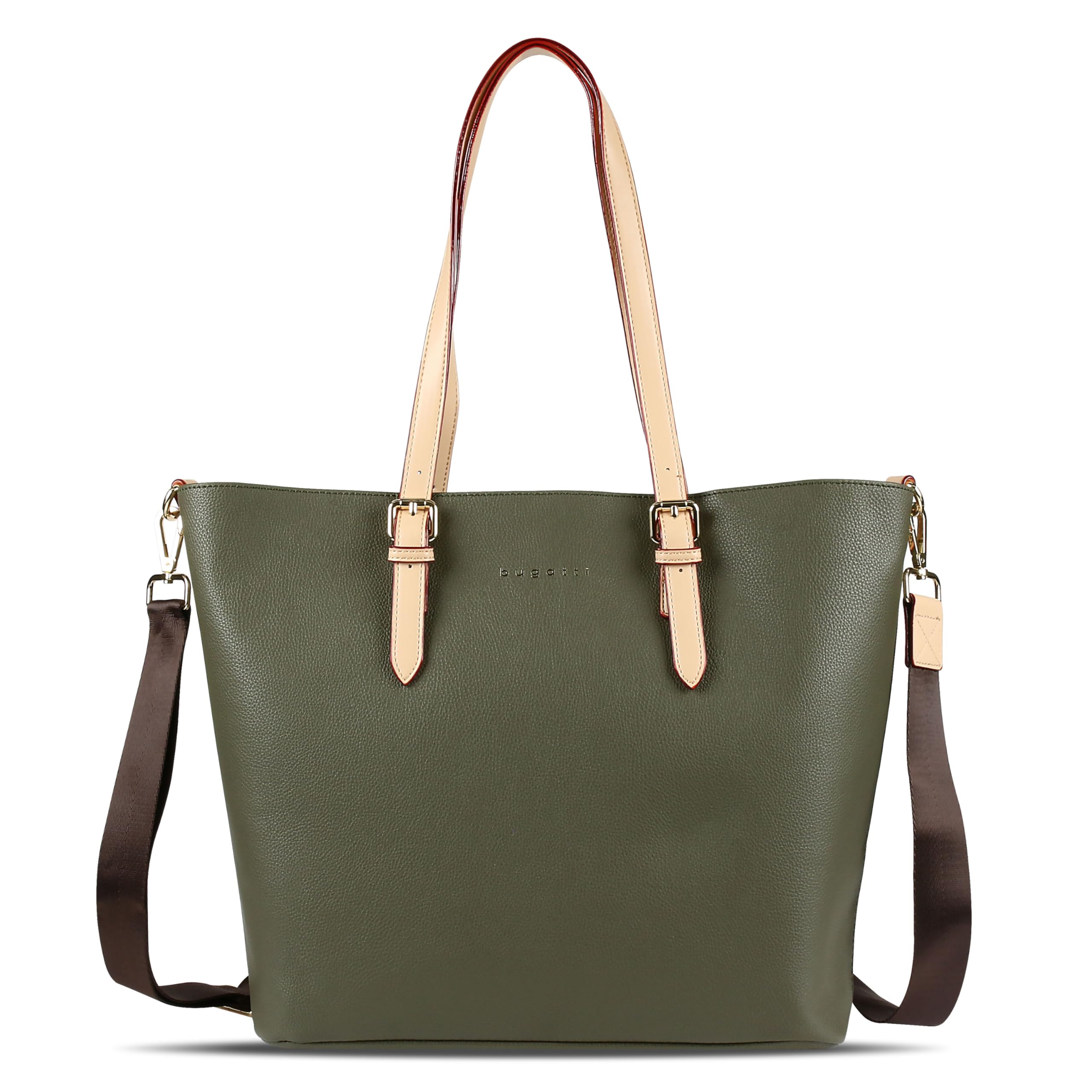 bugatti Ella bolso shopper grande tipo bolsa dentro de bolsa para mujer, bolso de mano para mujer, piel sintética