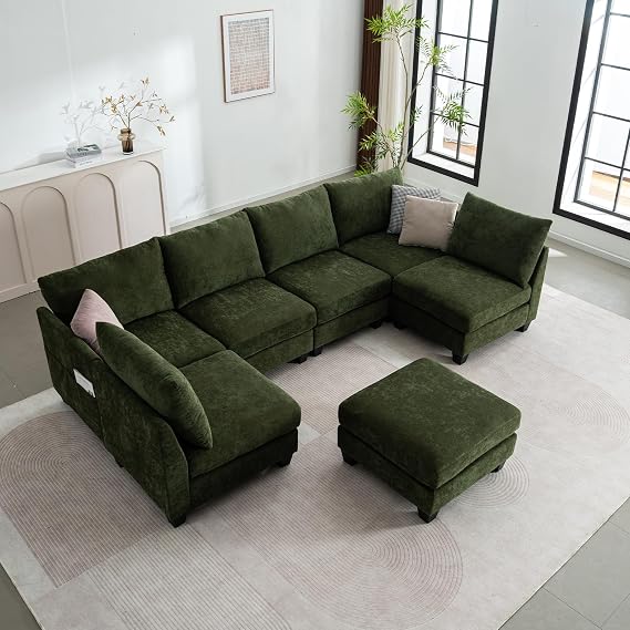 ZX Design U-Shaped 7 seater Sectional Couches for Living Room