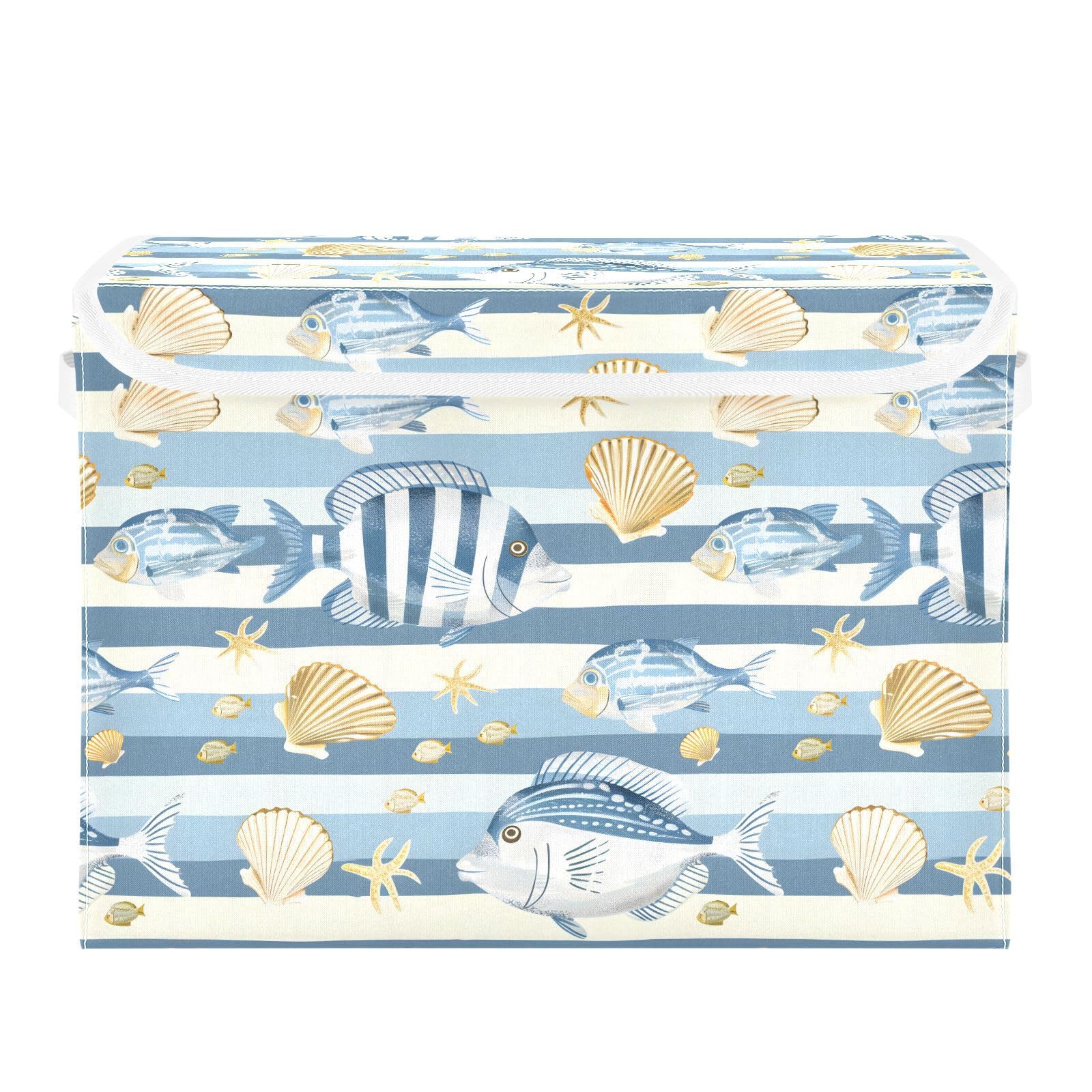 senya Large Storage Bins with Linen Collapsible Foldable Storage Cubes Fabric Closet Organizer Containers box with Flip-Top Lid for Home Bedroom