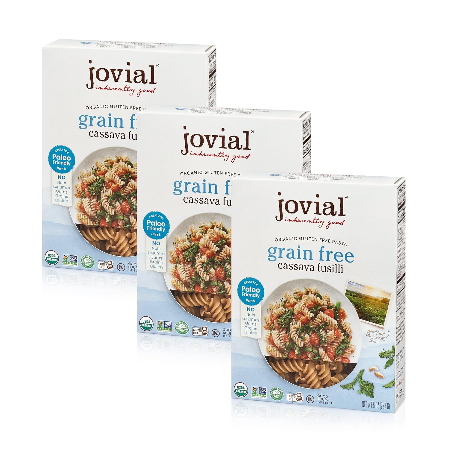 Jovial GrainFree Cassava Fusilli Cassava Pasta Paleo