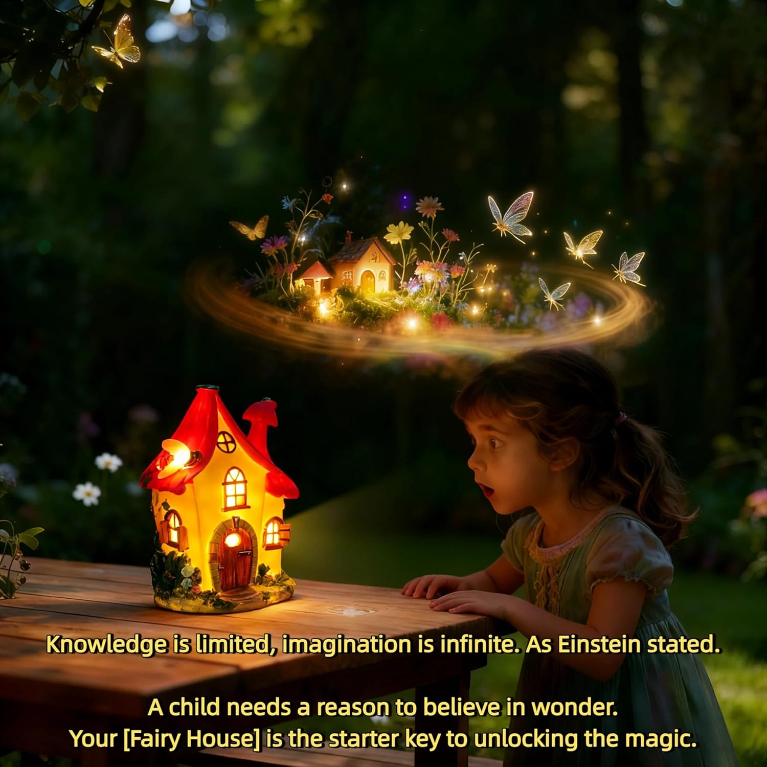 Fairy Garden Houses, Fairy Houses,Fairy Houses for Outside,Fairy Garden Houses Outdoor,Solar Fairy Garden,gnome House,Fairy Garden,Fairy Garden Accessories, for Women Gift/Teenage/Kids' Gift