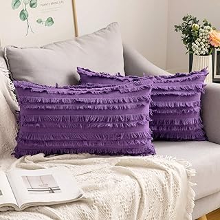 purple bed pillows