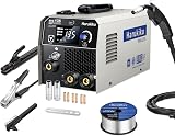 Harukiku135A Poste a Souder Fil Fourré Sans Gaz, Poste à Souder 3 en 1 (Flux MIG/ARC, MMA/Lift TIG), avec Avance Synchro du Fil & Poste à Souder Inverter IGBT Compact, pour DIY Maison & Professionnels - 1