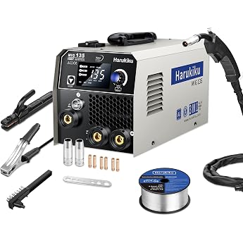 Non-Gas Semi Automatic Welding Machine, For 100V, MIG135, 130A Output, 3-in-1, Non-Gas MIG/Arc Welder/LIFT TIG, Automatic Voltage Adjustment, Easy Operation, Small and Lightweight, Ideal for Home DIY