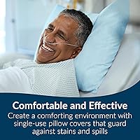 Vista 4 de Avalon 703 Fundas de Almohada Desechables, Azul, 21" de Ancho x 30" de Largo (Paquete de 100) ― Fundas de Almohada de Un Solo Uso ― Tejido