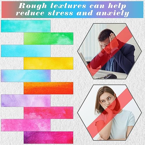 Miniatura 8 de 50 calcomanías sensoriales calmantes para la ansiedad, adhesivos sensoriales texturizados, tiras sensoriales de almejas, tiras de ansiedad, tiras