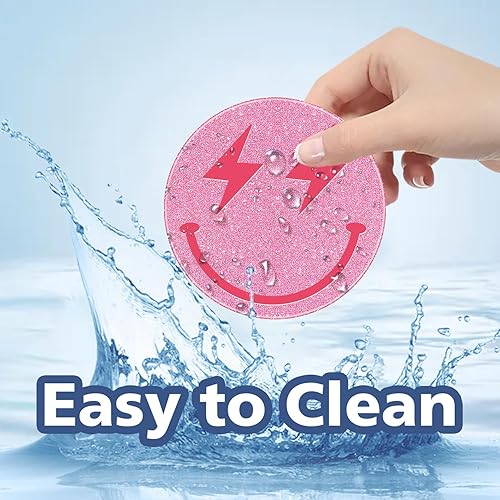 Miniatura 5 de Jupswan Portavasos para automóvil, paquete de 2 unidades, lindo diseño de sonrisa, acrílico, nuevo automóvil, accesorios para decoración de