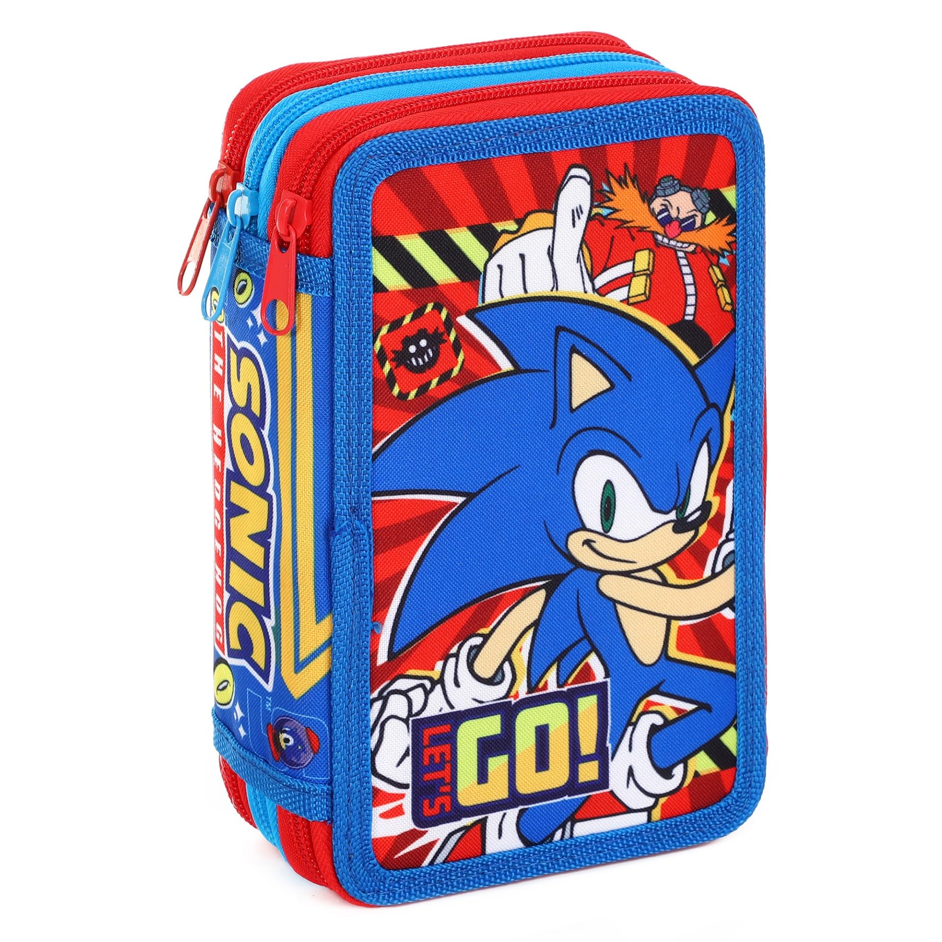 Sonic Filled Pencil Case Full Stationery School Supplies Set for Kids 3 Tier with Pens - Image 2