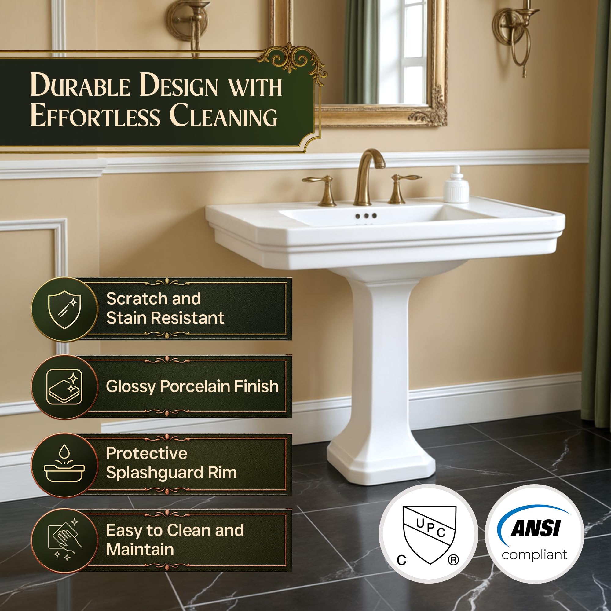 Amazon | Renovator's Supply Manufacturing バスルーム用ペデスタル