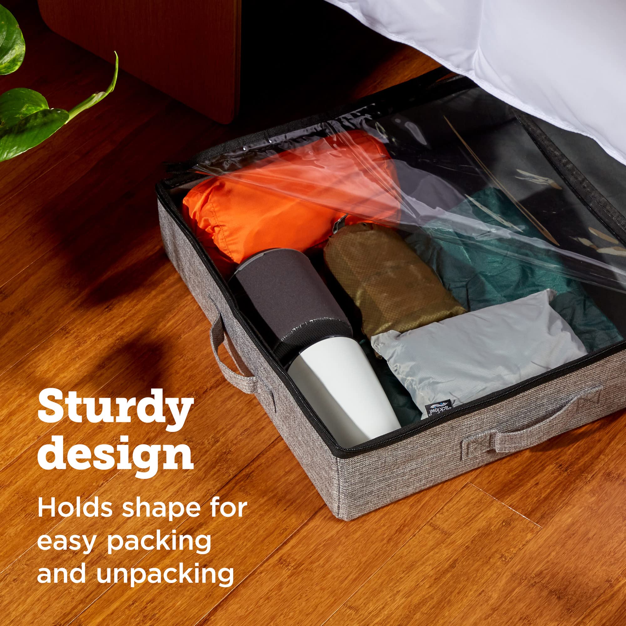 Buy storageLAB Low Profile Under Bed Storage Containers, 4.5 Inches