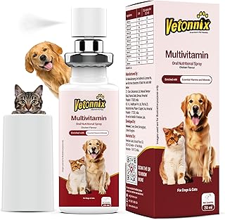 Multivitamin Oral Spray Supplement for Dogs & Cats | 3X Better Absorption | Improved Skin & Coat, Joint Support, Liver and Gut Health | All Life Stages | 20 ml