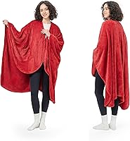 Vista 8 de Manta Berkshire Primalush® para vestir, capa acogedora con bolsillos de felpa para adultos y adolescentes, ciruela (Plum Smoke)