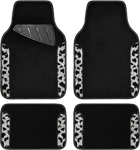 Miniatura 8 de CAR PASS - Tapetes para automóvil con diamantes de imitación y almohadilla para el talón, antideslizantes, de cloruro de polivinilo, impermeables,