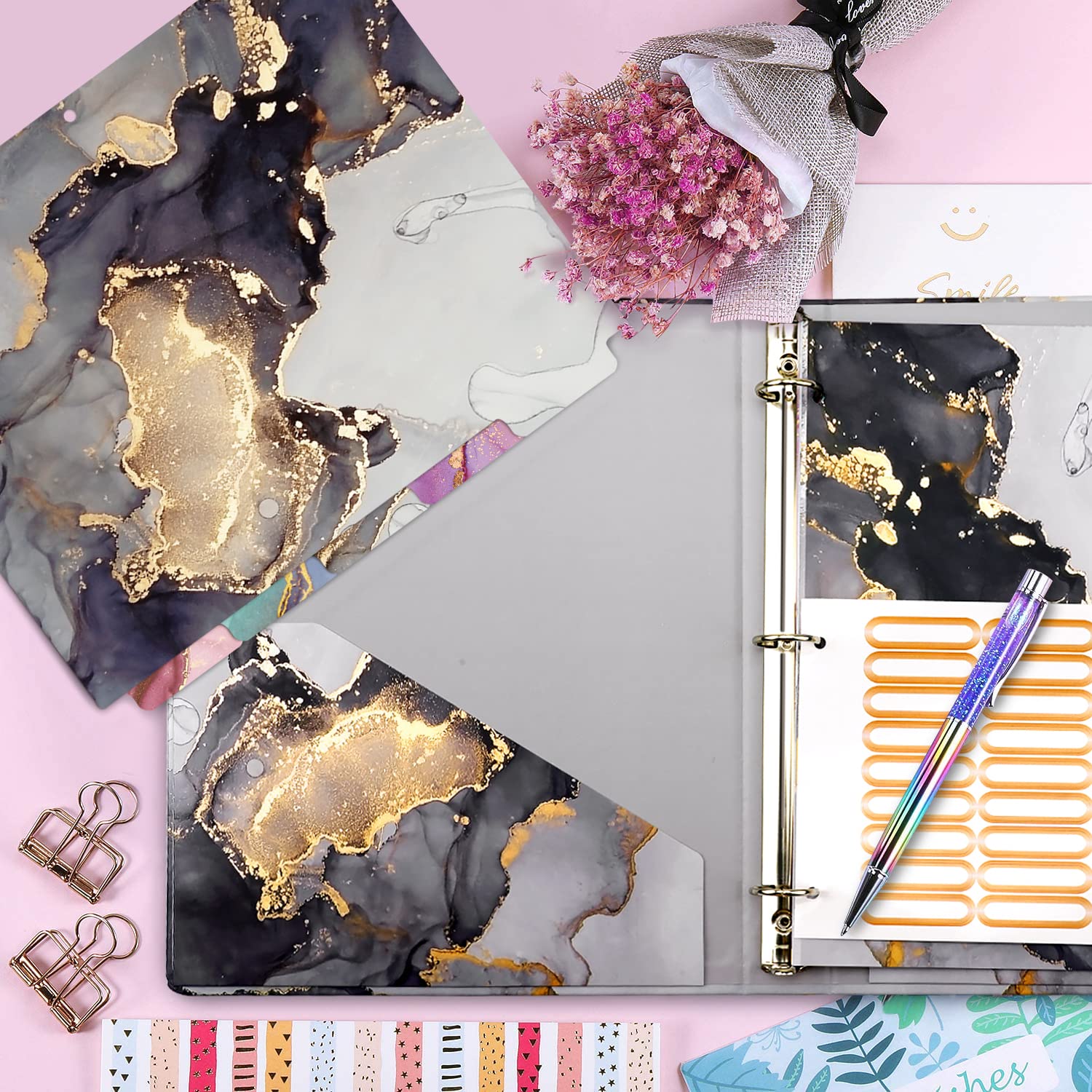 Snapklik.com : WAVEYU 3 Ring Binder, 1 Inch Ring Binder (Letter-Size)