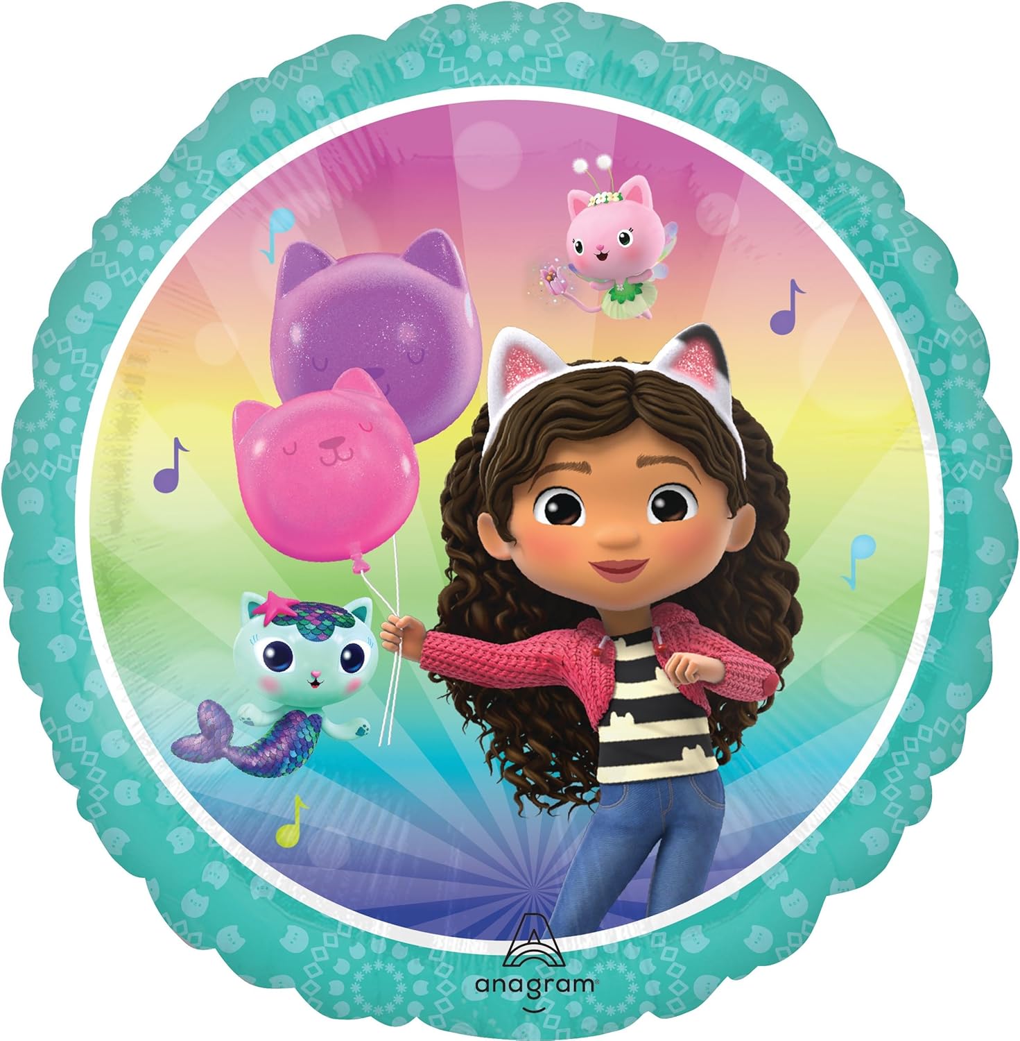 Gabby Birthday Party Supplies Cats and Dollhouse Orbz 8pc Balloon Bouquet Decorations