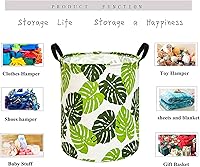 Vista 6 de KUNRO Round Laundry Gift Basket Storage Hamper Clothes Storage Basket Organizer Bin with Handles for Nursery Room