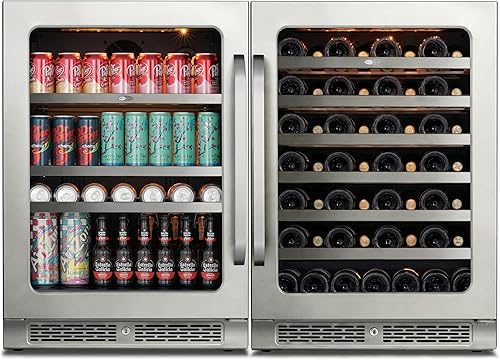 Miniatura 14 de Whynter Refrigerador de bebidas de 24 pulgadas con puerta de cristal, enfriador de bebidas para 140 latas, refrigerador de bebidas bajo encimera, 3
