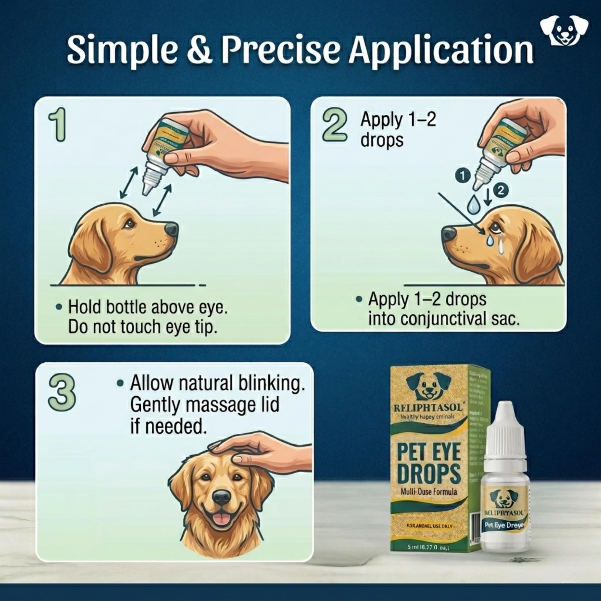 Pet Eye Drops – Vet-Formulated Dog Eye Infection Inflamation Treatment, Allergy Relief, Dry Eyes & Red Eye, Tear Stain Remover for Dogs, Cats, Cattle, Sheep, Horses – 5 mL 0.17 fl oz (1 Bottle) — Amazon image 7