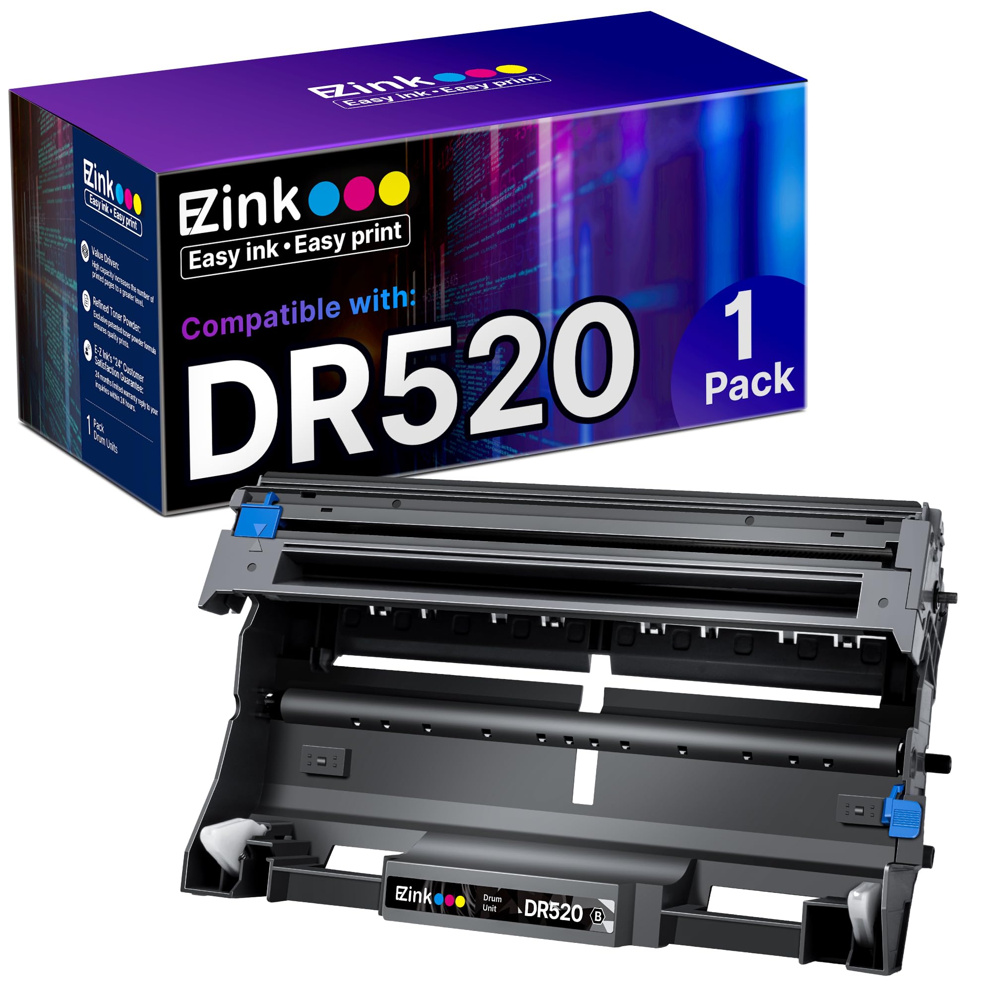 E-Z Ink Compatible Drum Unit Replacement for Brother DR520 DR620 Compatible with DCP-8065DN DCP-8060 HL-5240 HL-5250DN HL-5340D HL-5370DW MFC-8890DW MFC-8460N Printer (1 Drum Unit, 1 Pack)