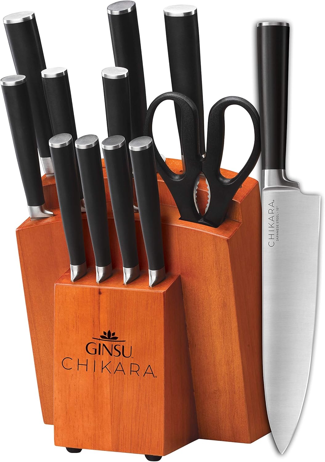 Ginsu Chikara 12 piece Bamboo block knife set, Black