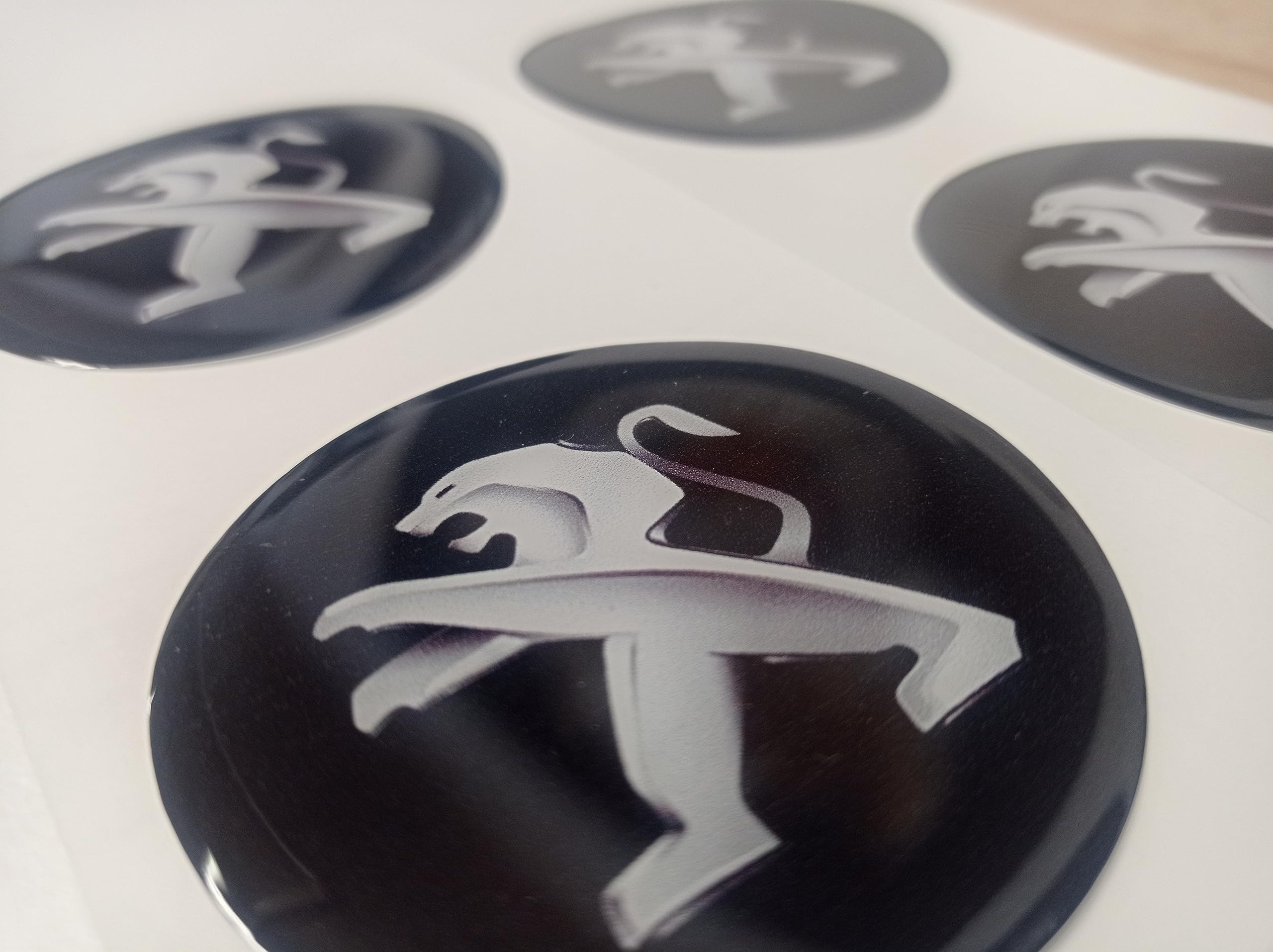 Adesivi Per Coprimozzo 4 Adesivi 3D Army Star Per Coprimozzo - Argento, 65 Mm Stella Per Jeep - Foto 8