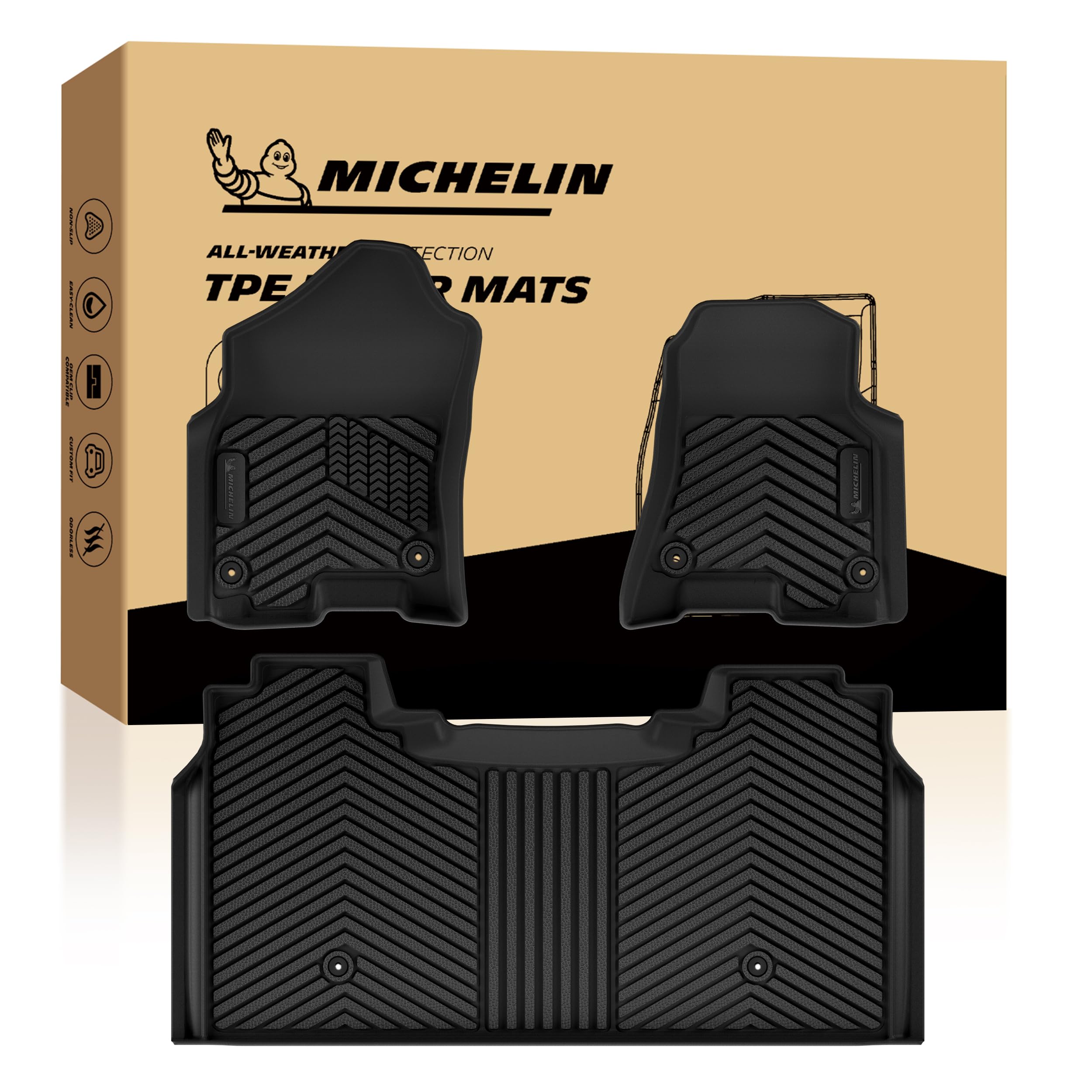 Michelin Vehicle Mats for 2019-2024 Ram 1500 Crew Cab Bucket Seat