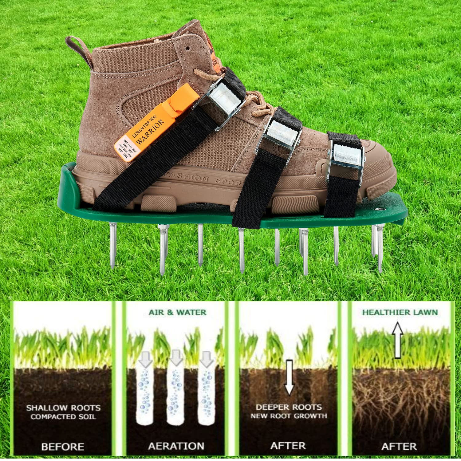 Générique Chaussures à Crampons Pour Aération De Pelouse