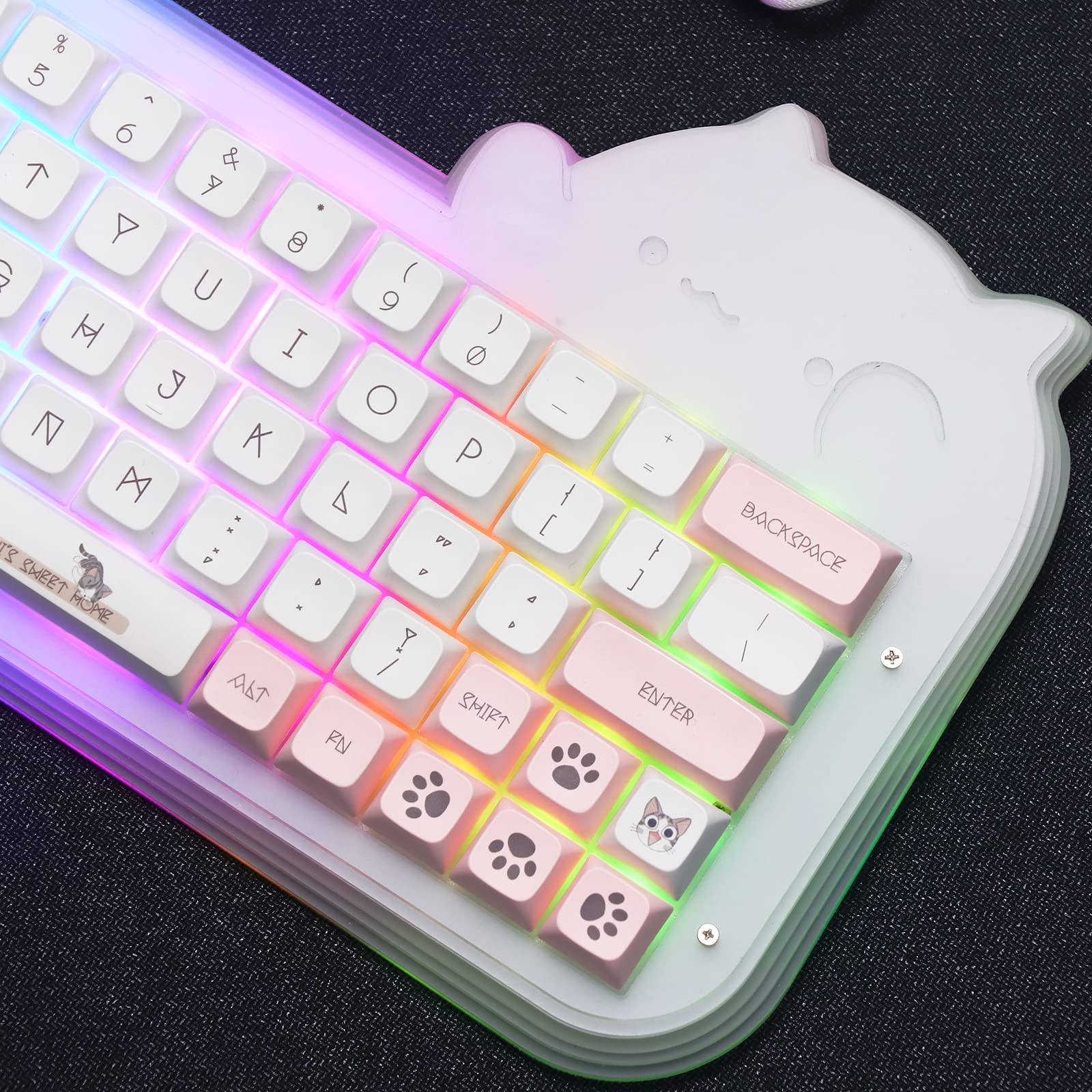 EPOMAKER MINI CAT 64 キーボード EPOMAKER Teclado mecânico para jogos Mini Cat 64 60% Hot Swappable