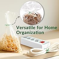 Vista 4 de Gardzen 300 lazos giratorios de 12 pulgadas, lazos reutilizables de alambre recubierto, ideales para sellar bolsas de plástico, bolsas de pan