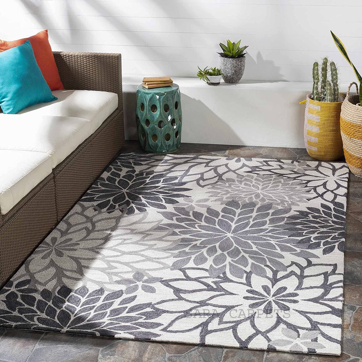 Sara Carpets Premium Floral Carpet for Living Room Bedroom Drawing Room Hall and Floor Size 12 x 18 feet Square (360X540 Cm) Color Warm White (B0CFK1Q3C4) Amazon Price History, Amazon Price Tracker