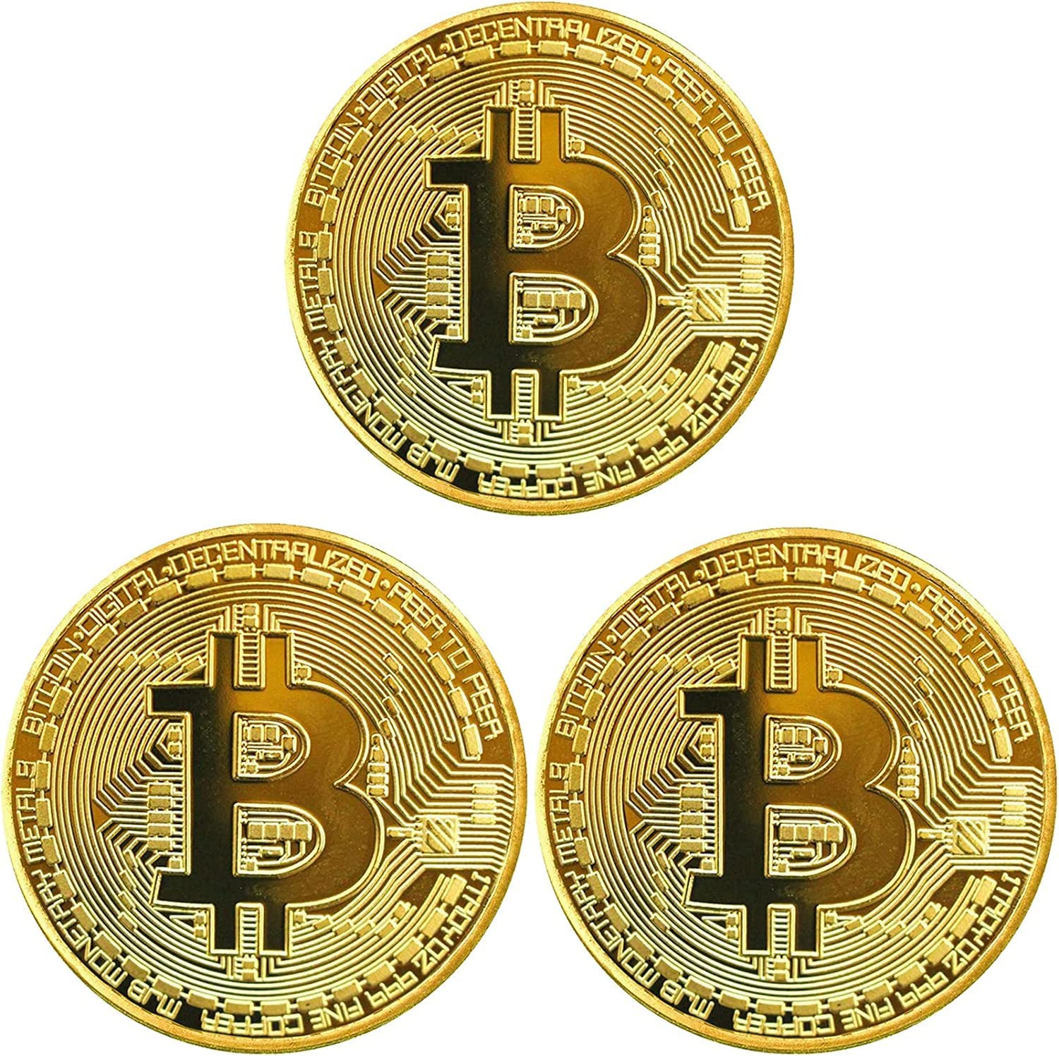 GUOMIS Bitcoin, GedenkmüNze, Legierung Vergoldeter Prozess, Bitcoin Zum  Sammeln, Geschenk 3 Packungen : Amazon.de: Spielzeug