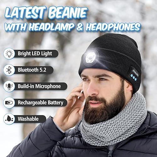 Miniatura 3 de KEZKALS Regalos para el día de San Valentín para él y ella, gorro LED Bluetooth, regalos de San Valentín para hombres, mujeres, él, marido, regalos