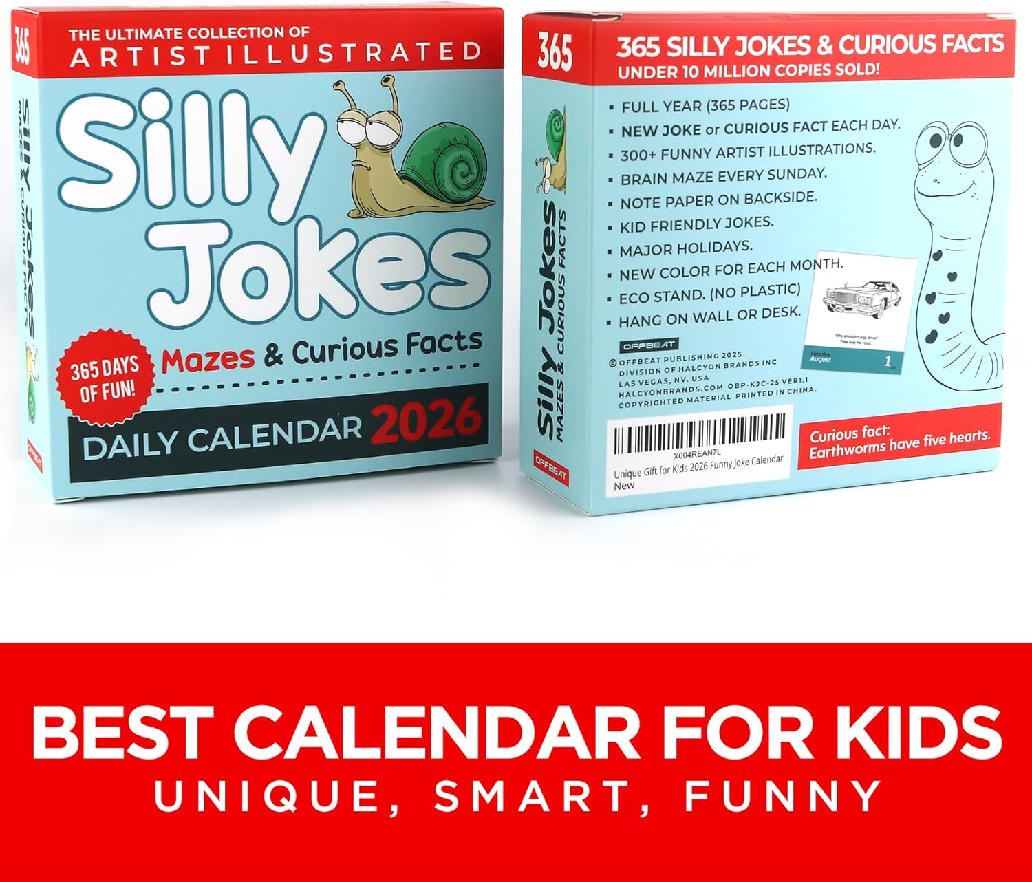 Silly Jokes Daily Desk Calendar 2026 - Unique Fun Gift For Kids and Adults - 365 Jokes & Curious Facts, Educational, Fun Stocking Stuffers, Desk or Wall Calendar, Boys & Girls Lunchbox notes - Image 5