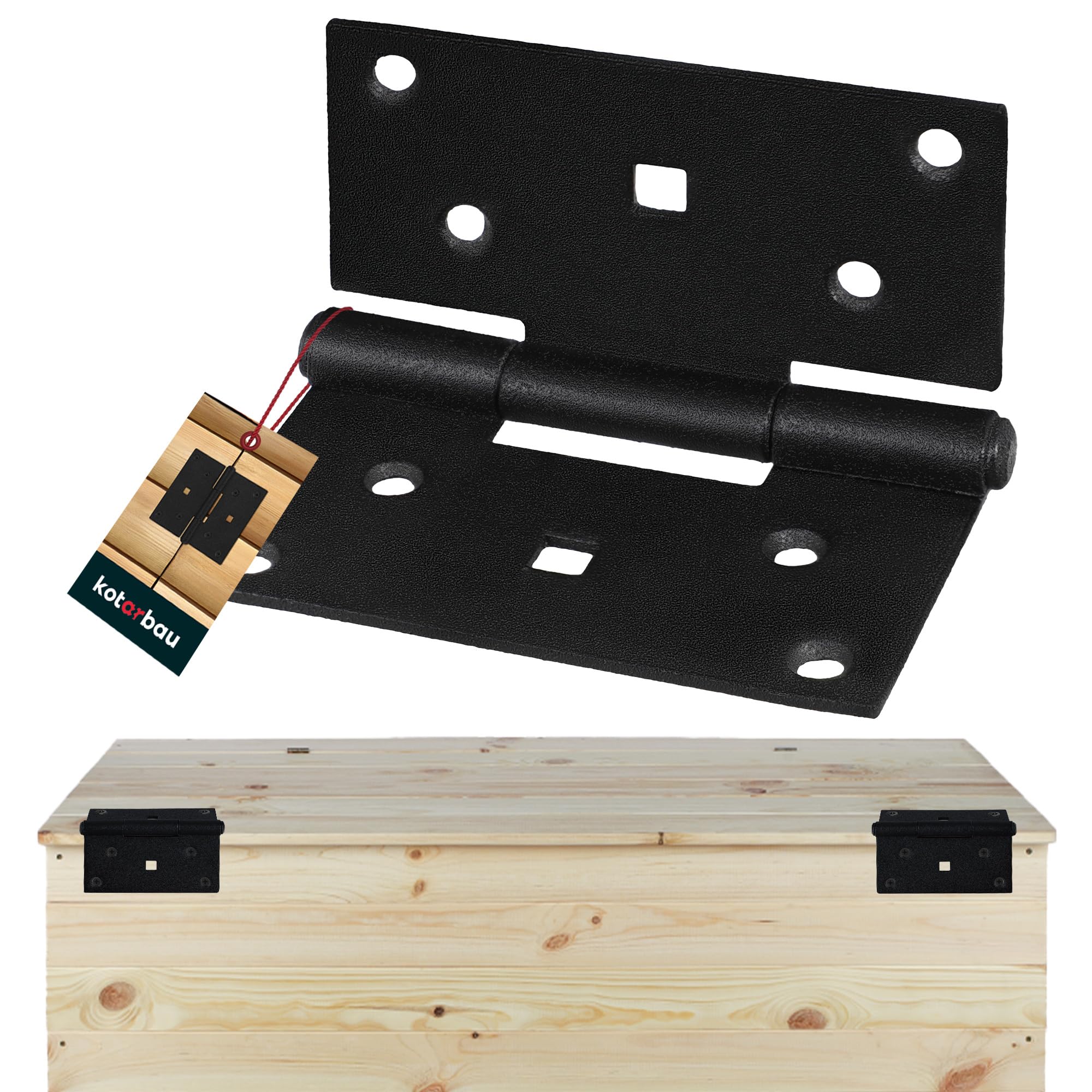 KOTARBAU® Folding Hinges 90 x 95 mm Powder Coated Steel Hinges for Cabinet Doors Piano Hinge Door Hinge Cabinet Door Hinge Furniture Hinges Window Hinge Box Hinge
