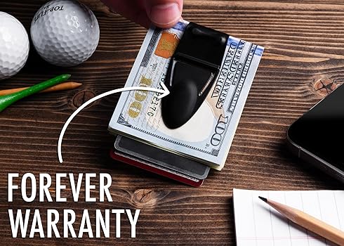 Mini Geneva Black Matte MoneyClamp®, The Only Money Clip that