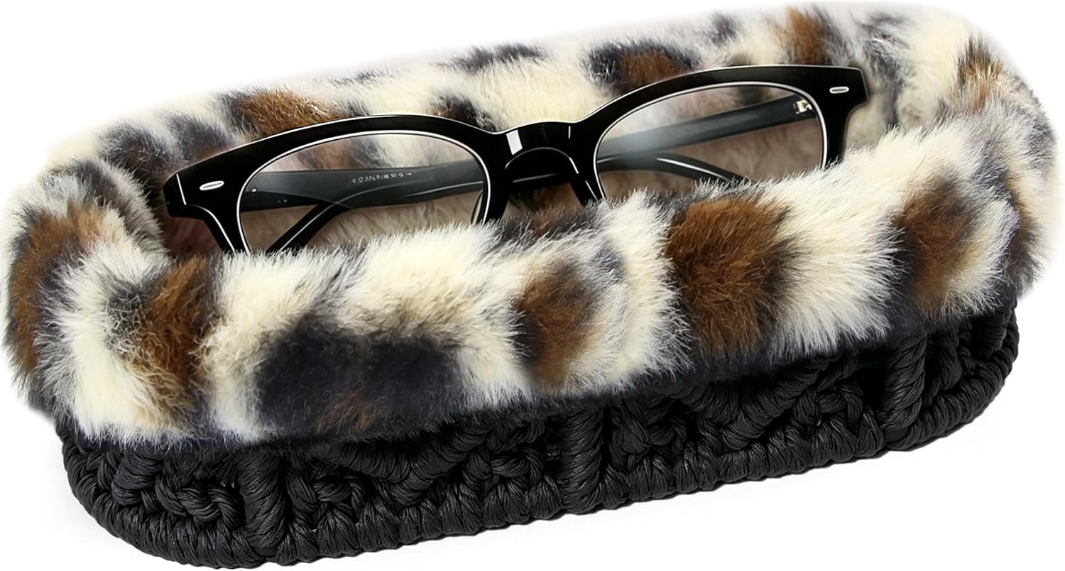 Eyeglass Holder for Nightstand,Anti-scratch Plush Lined Eyeglass Holder Stand Glasses Case for Office Desk