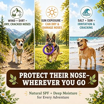 Natural Dog Company Snout Soother Dog Nose Balm, 0.15 oz Travel Stick