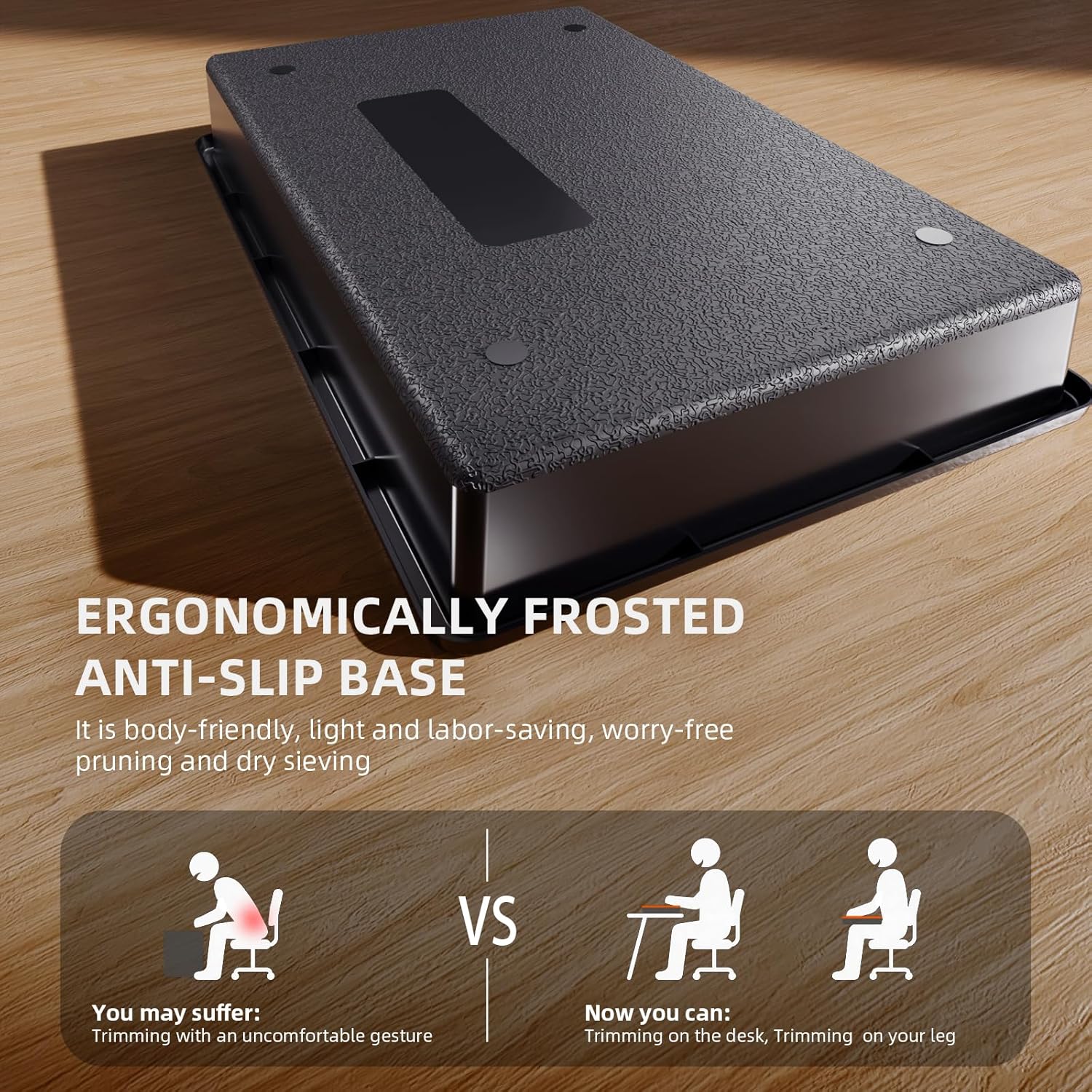 Spider Farmer Trim Tray Kit with Trimming Tray, 150 Micron Precision Screen, Bottom Harvest Bin, Scissors, Brush & Magnifying Card – Collect Pollen and Fine Plant Material