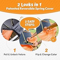 Vista 7 de Jumpzylla - Cama elástica recreativa para niños, con red de seguridad, escalera y revestimiento antioxidante, de 8, 10, 12, 14, 15 y 16 pies