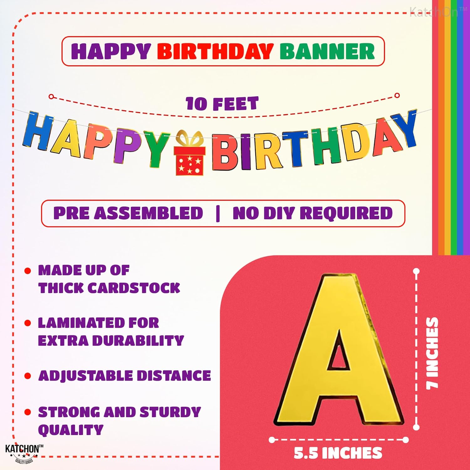 KatchOn, Rainbow Birthday Decorations - Huge Pack of 116, Serve 25 | Plates, Cups, Napkins and Banner for Rainbow Birthday Party Decorations | Bday Party Supplies, Colorful Bday Decoration - Image 2