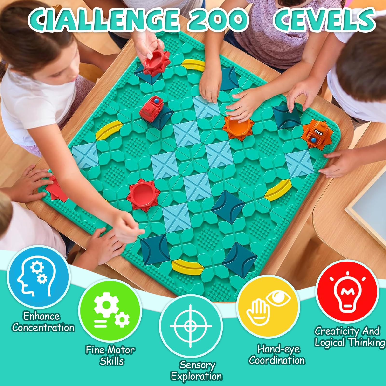 spiel für draußen kinder Brettspiel Ab 3 Jahre Logisches Straßenbau-Spiel Für Kinder – Labyrinth